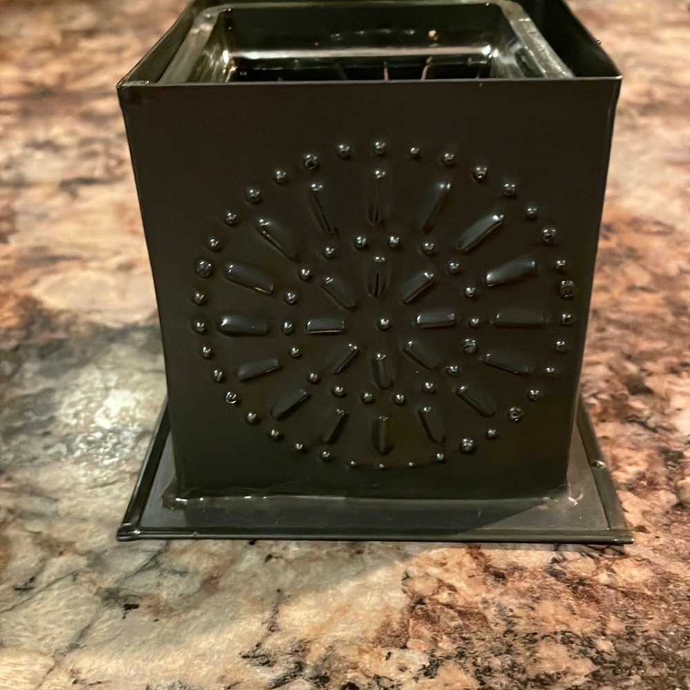 Tin Metal Candle Holder Votive Punched Primitive Rustic Farmhouse ~ NWOT